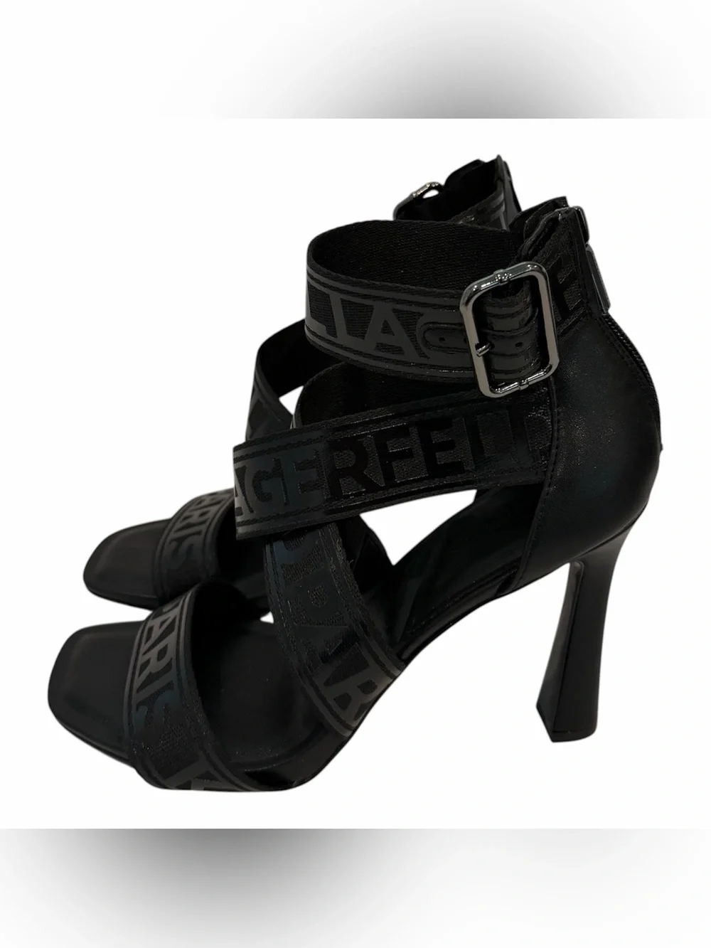 Karl Lagerfeld Paris Careliz Signature Strappy Sandals Women's 9.5
